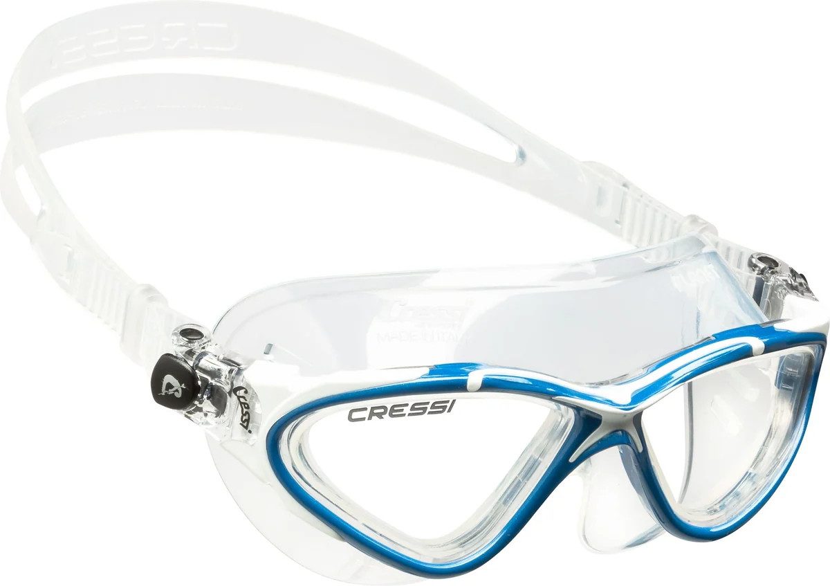 Cressi Schwimmbrille Planet Silicon trans Frame blue white