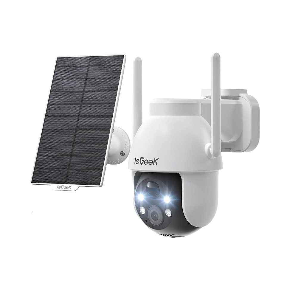 Thumbnail - ieGeek Überwachungskamera 2K 3MP HD Überwachungskamera Aussen Solar 360° PTZ 2.4GHz WLAN (Aussen, Außenbereich, außen, 3...