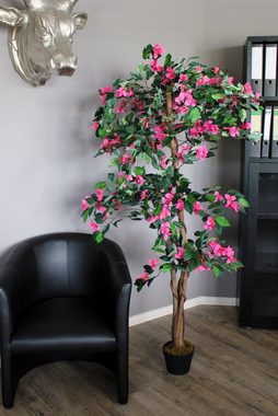 Kunstpflanze künstlicher Blütenbaum Rosa 170 cm Kunstbaum Pflanze Rhododendron, Arnusa, Höhe 170 cm