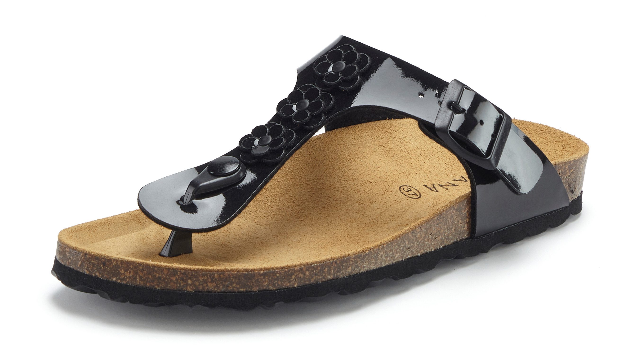 LASCANA Sandale, Pantolette, offener Schuh, Sommerschuh, Zehentrenner mit m günstig online kaufen