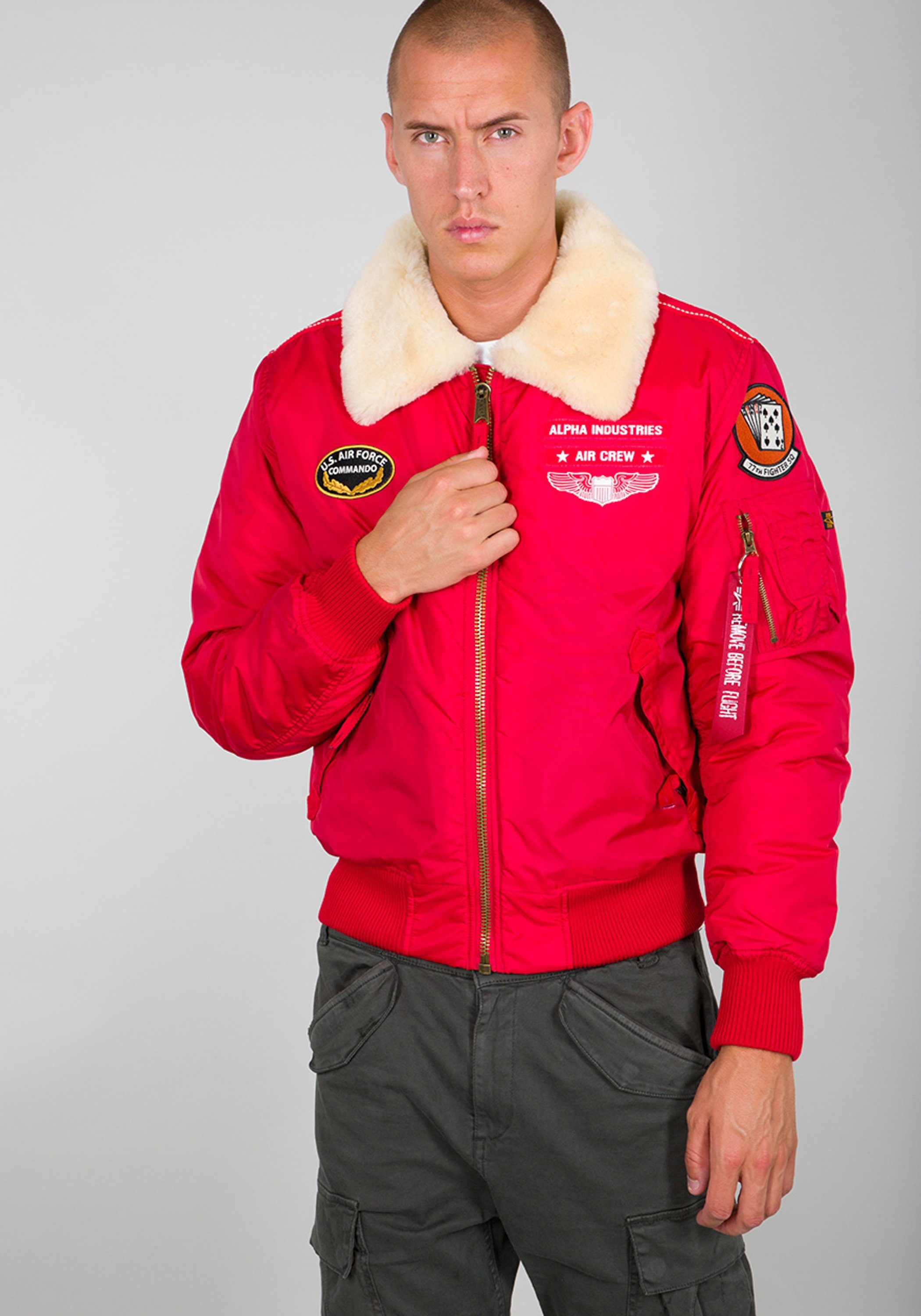 Alpha Jackets Alpha & Bomberjacke - Bomber Industries Men Flight Industries red