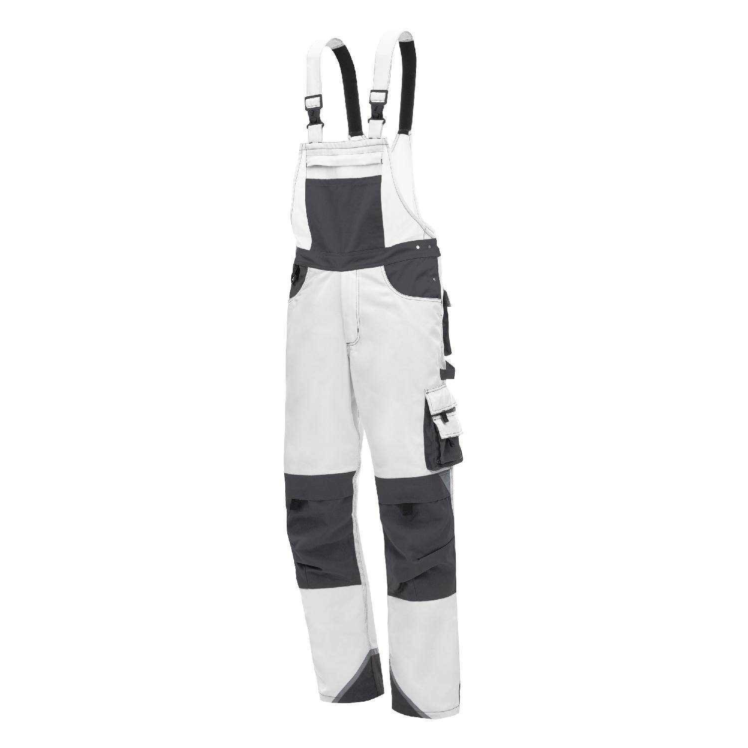 Nitras Arbeitshose Latzhose Motion Tex Plus weiß/grau