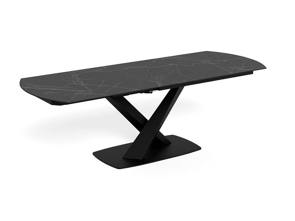 ACTONA GROUP Esstisch Morellla, Speisetisch, Tisch, Esstisch, Keramikplatte, oval, Drehfunktion, Stahlfuß, 6–8 Sitzplätze