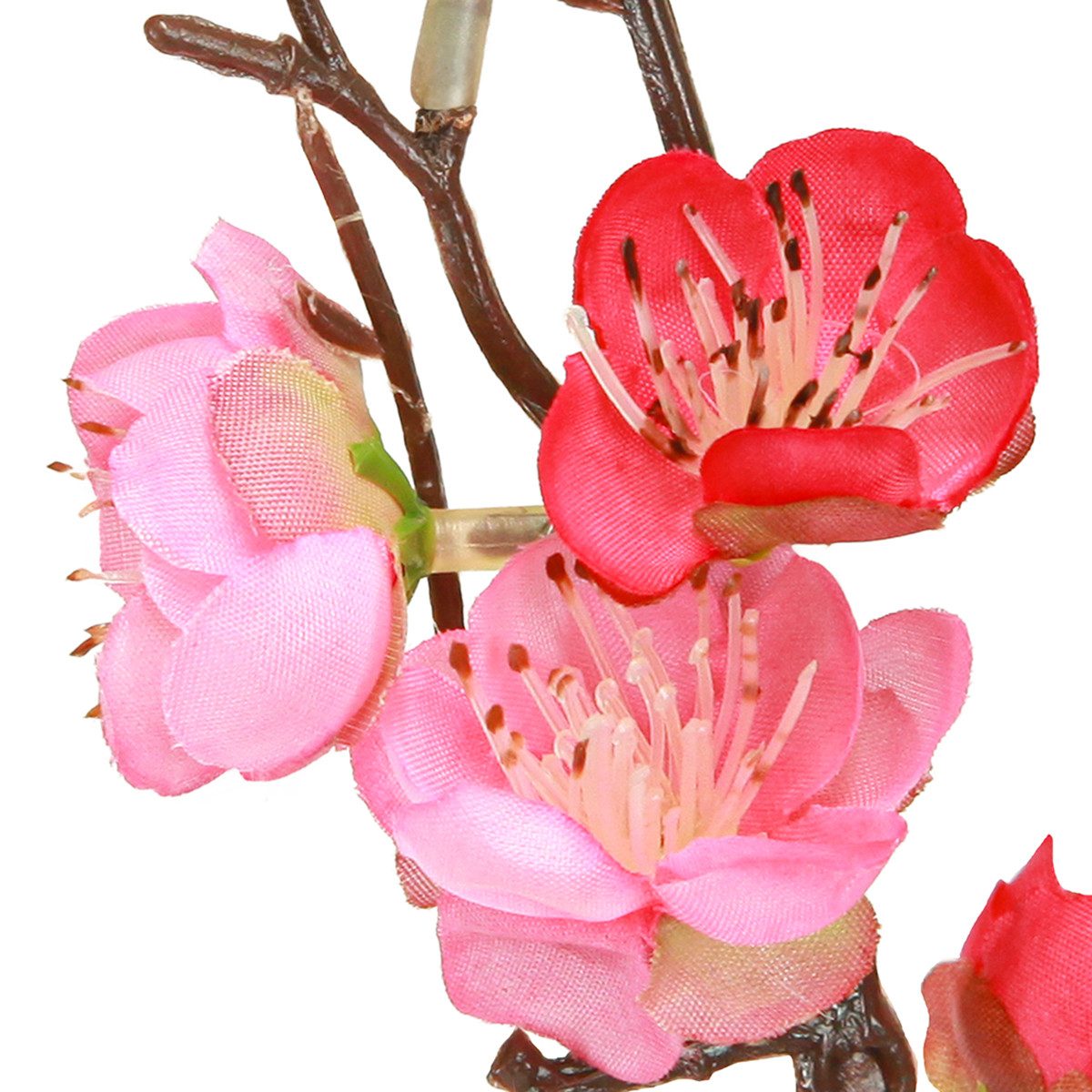 Kunstblume Kirschblüten Kunstzweig Dunkelrosa 96cm Dekoration 2 Stück, Florists Products, Höhe 1 cm