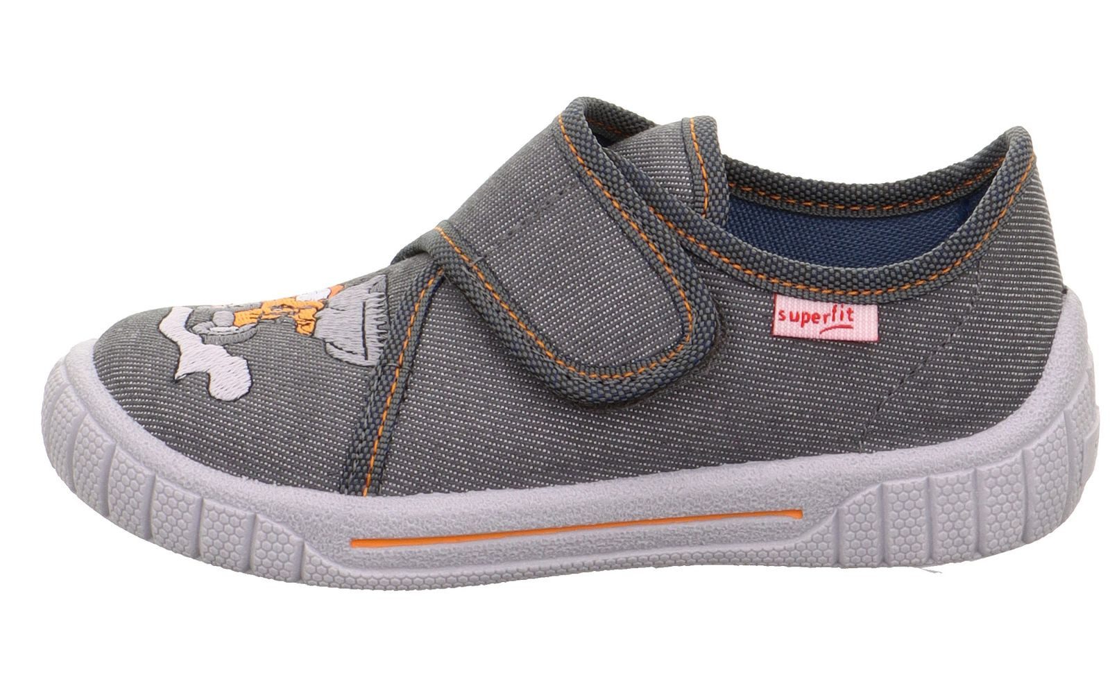 Superfit superfit Kinder Hausschuh BILL 1-800278-2050 grau/orange Hausschuh