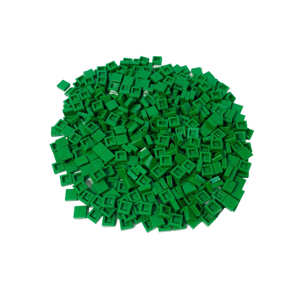 Lego 10 x Fliese Kachel  3070b  1x1 grün 
