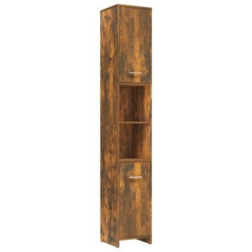 vidaXL Waschbeckenschrank Badezimmerschrank Räuchereiche 30x30x183,5 cm Holzwerkstoff