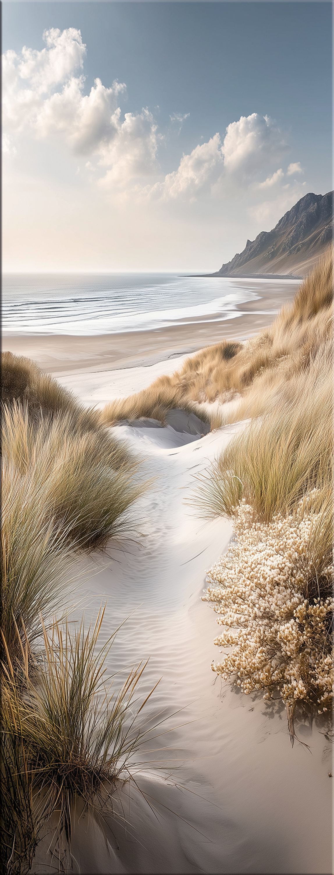 artissimo Glasbild Glasbild 30x80cm Strandmotiv Dünenweg am Meer Wandbild H günstig online kaufen