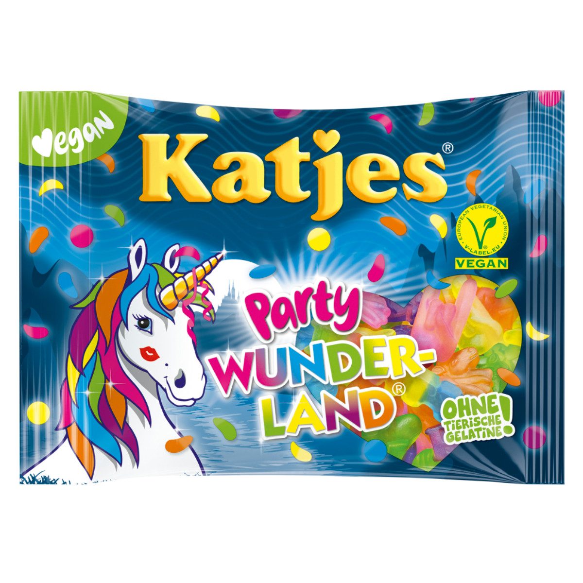 KATJES Süßigkeit, Katjes Wunderland Pink Edition Fruchtgummi für Veganer geeignet 175g