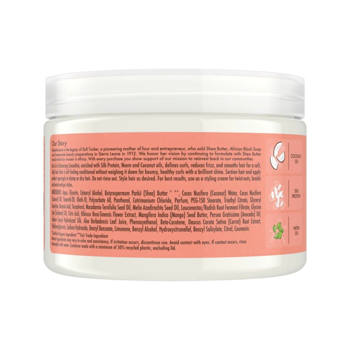 Shea Moisture Haarcreme Shea Moisture Coconut Hibiscus Curl Enhancing Smoothie 326ml