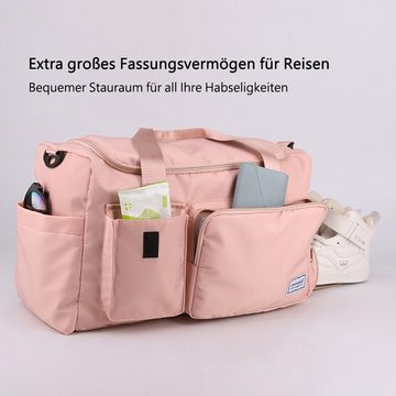 GelldG Sporttasche Sporttasche Mit Schuhfach, Reise Duffel Bags Kleine Reisetasche Damen