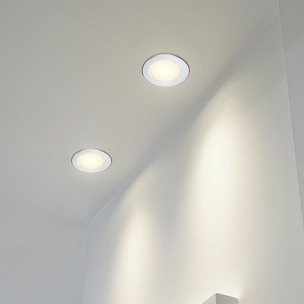 etc-shop verbaut, fest LED Einbaustrahler, LED Warmweiß, Gäste Einbau Spot Zimmer Decken LED-Leuchtmittel Lampe Beleuchtung 2x
