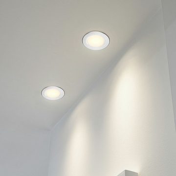 etc-shop LED Einbaustrahler, LED-Leuchtmittel fest verbaut, Warmweiß, 6x LED Einbau Strahler Spot Decken Lampen Schlaf Gäste Zimmer