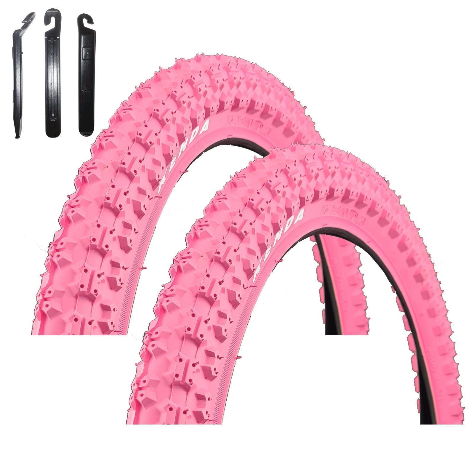 maxxi4you Fahrradreifen 2 x Kenda K-50 BMX 20 x 2,125 (57-406) Pink inkl. Reifenheber