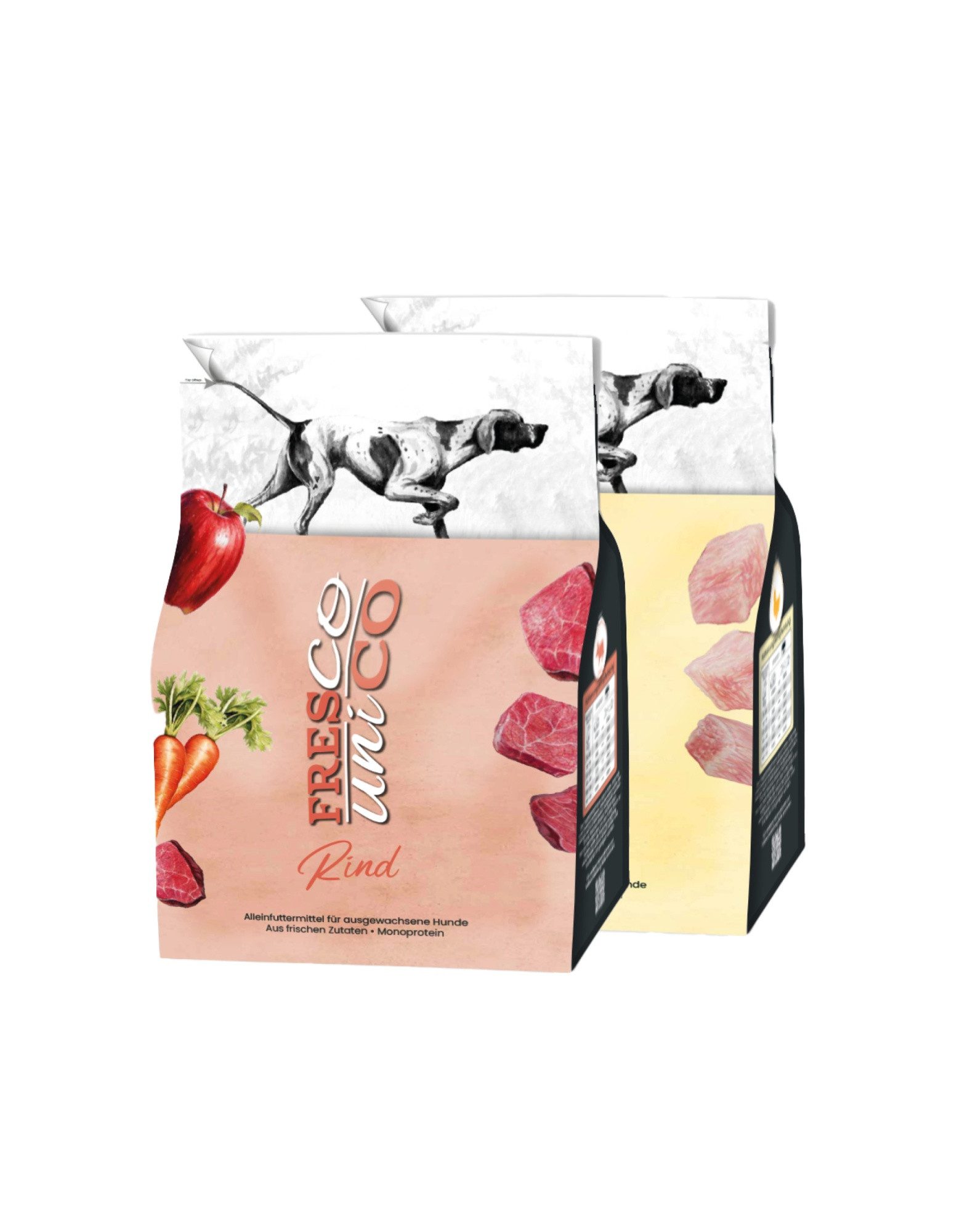 Fresco Dog unico PROBIERPAKET Hundefutter trocken, 2x1kg, Trockenfutter für: Hunde, 66% Frischfleisch, zuckerfrei & hochverträglich