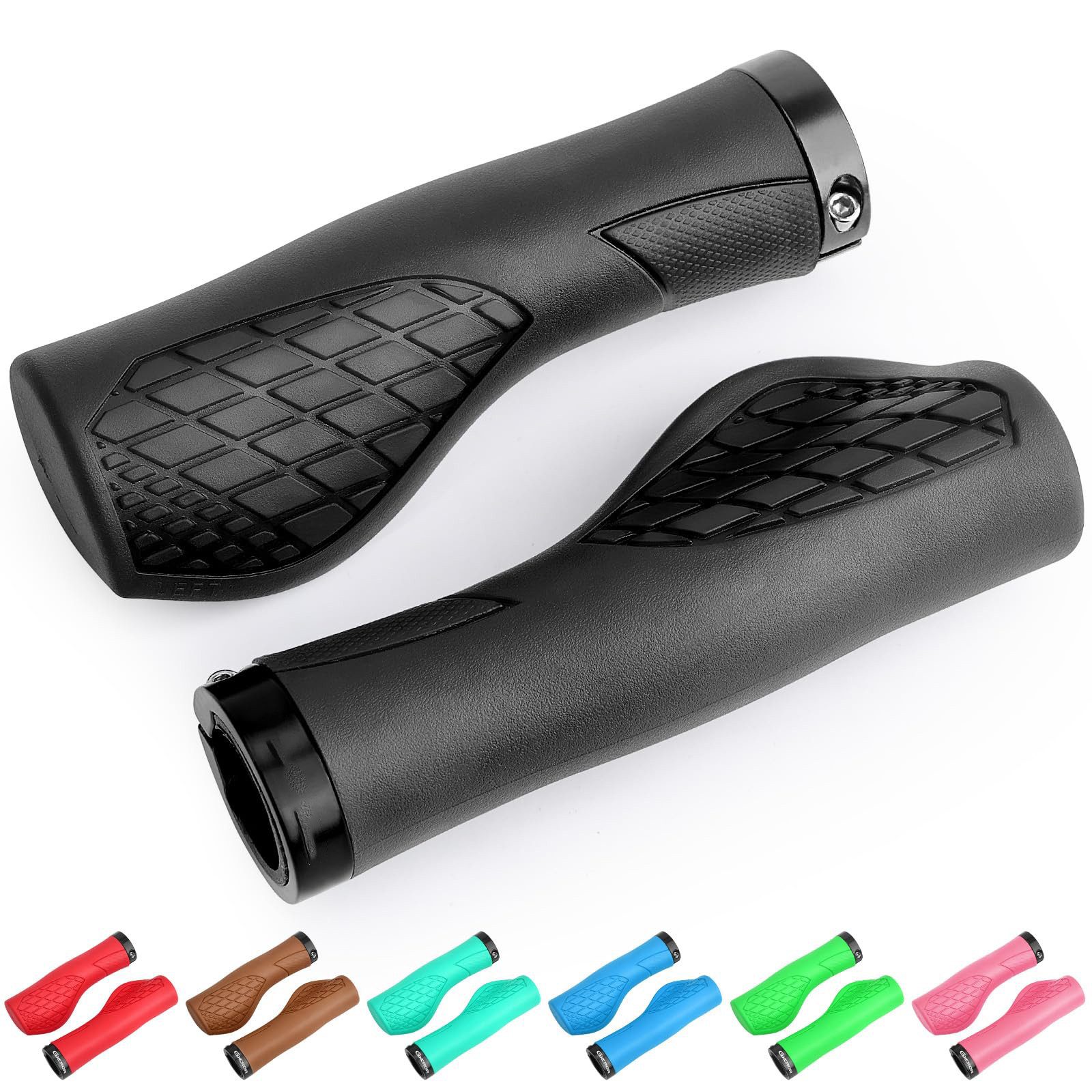 FOUORTUNATE-BEE Fahrradlenkergriff Ergonomische Fahrradgriffe für 22,2mm Руль (MTB Рульgriffe Anti-Rutsch mit Dual Lock Design- Passend für Trekkingrad/Mountainbike/Rennrad)