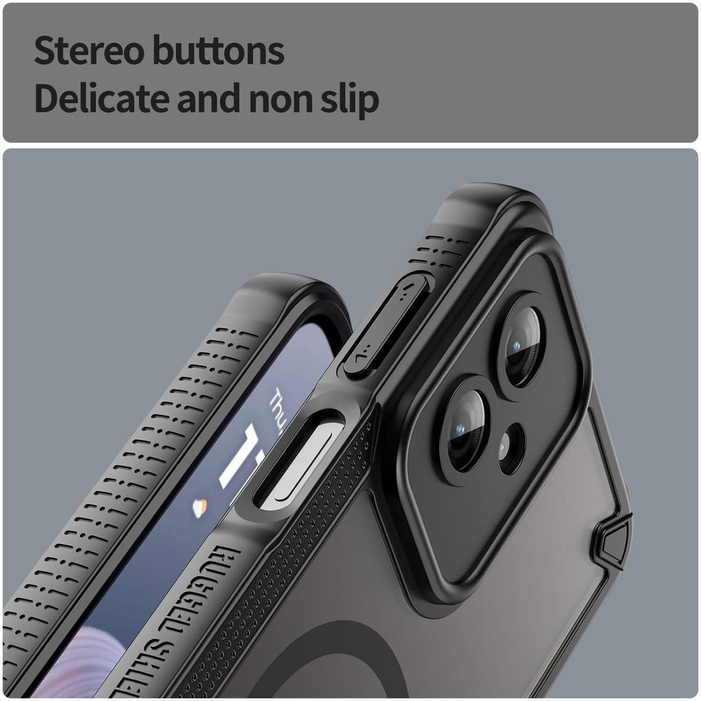 CoolGadget Handyhülle Defender Series Handy Hülle für Motorola Moto G55 5G 6,49 Zoll, Magsafe TPU Schlicht Robust Schutzhülle für Moto G55 5G Hülle