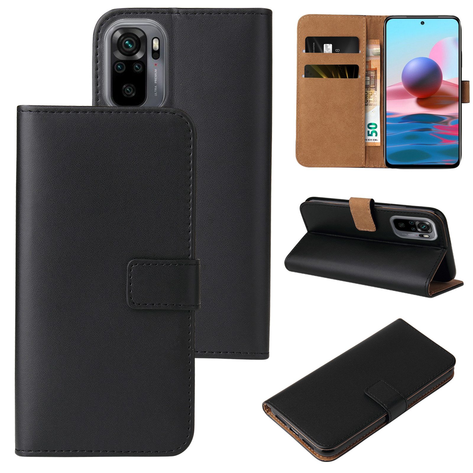 Tec-Expert Handyhülle Klapp Hülle für Xiaomi Redmi Note 10 6.43 Zoll, 6.43, Flip Case für Xiaomi Redmi Note 10