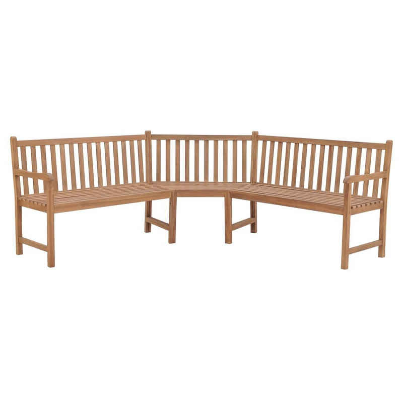 vidaXL Gartenbank Garten-Eckbank 185x185x90 cm Massivholz Teak (1-St)