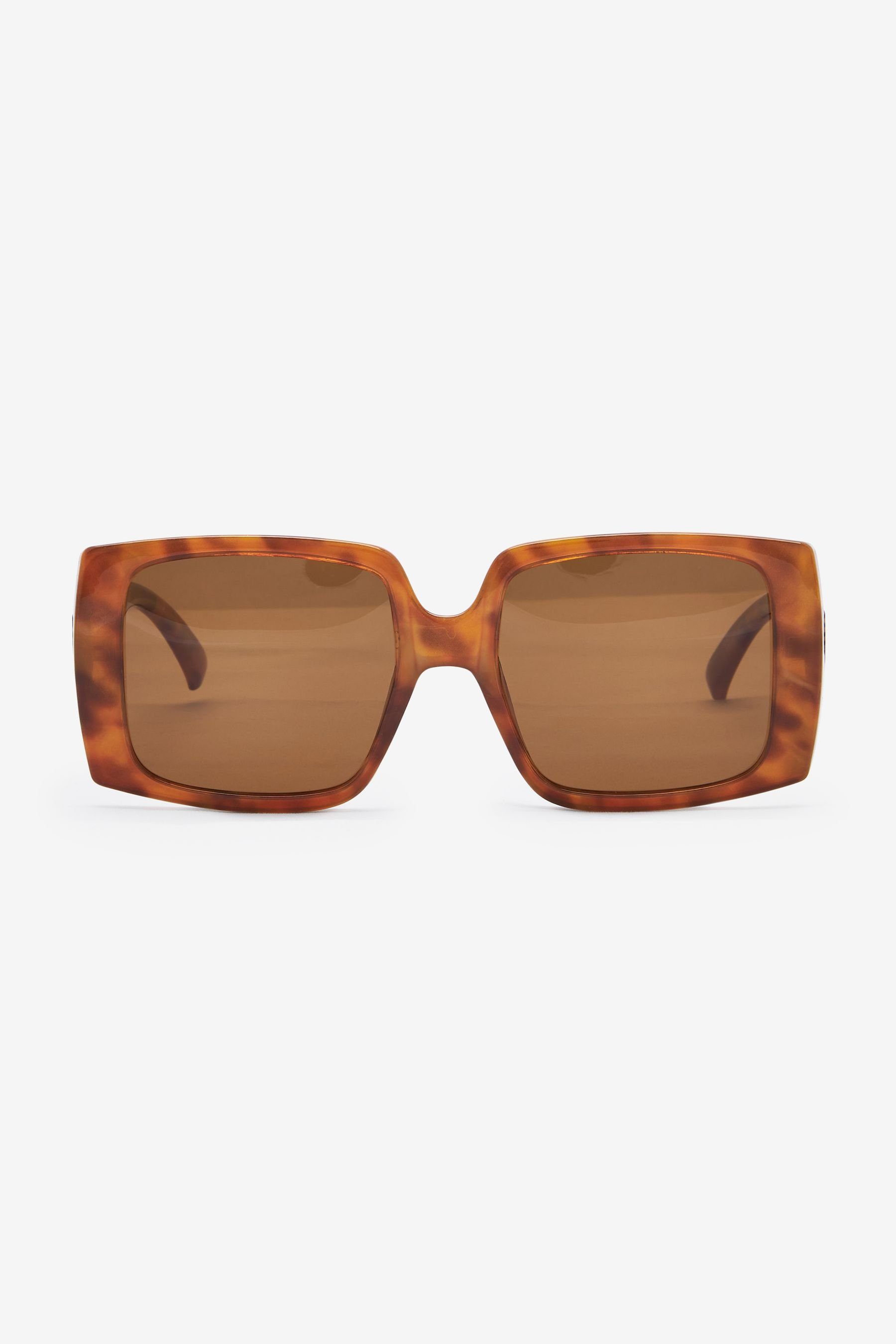 mit Monogramm (1-St) Brown Sonnenbrille Sonnenbrille Eckige Next