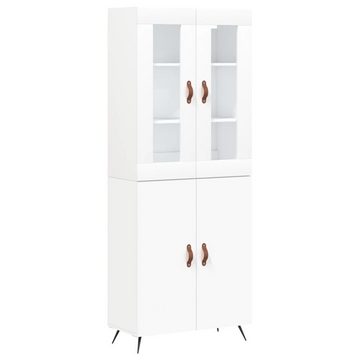 furnicato Sideboard Highboard Weiß 69,5x34x180 cm Holzwerkstoff