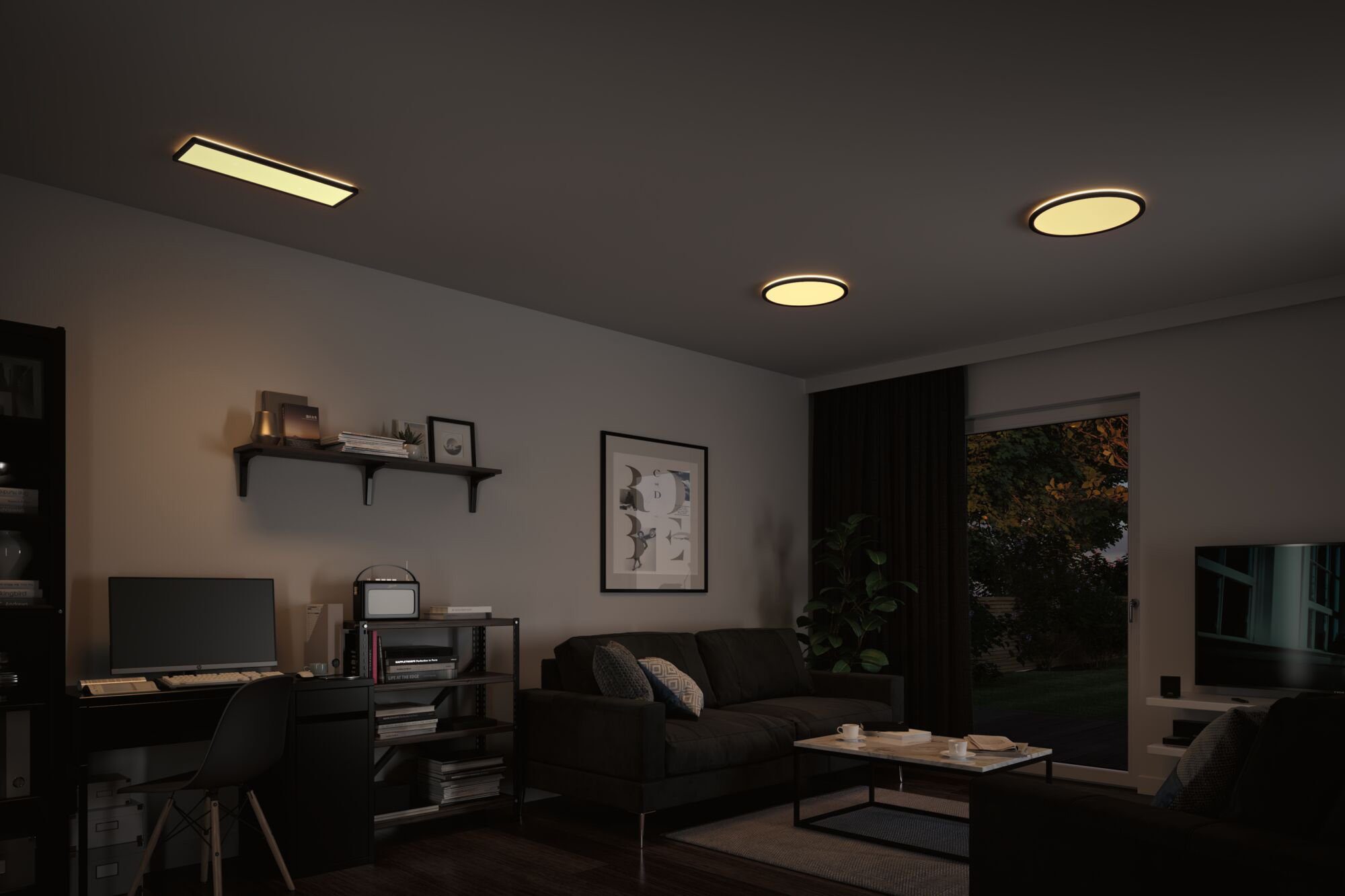 LED LED fest Warmweiß Atria Shine, Paulmann integriert, Panel