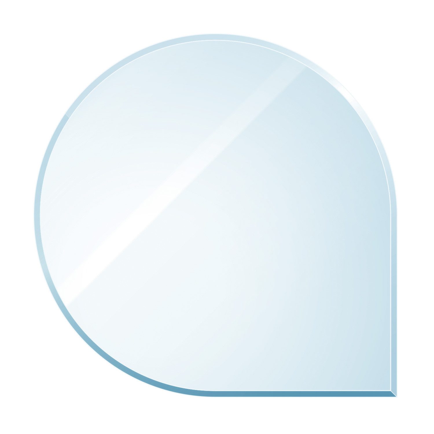 Raik Bodenschutzplatte raik Kamin Glasplatte Tropfen mit Facette günstig online kaufen