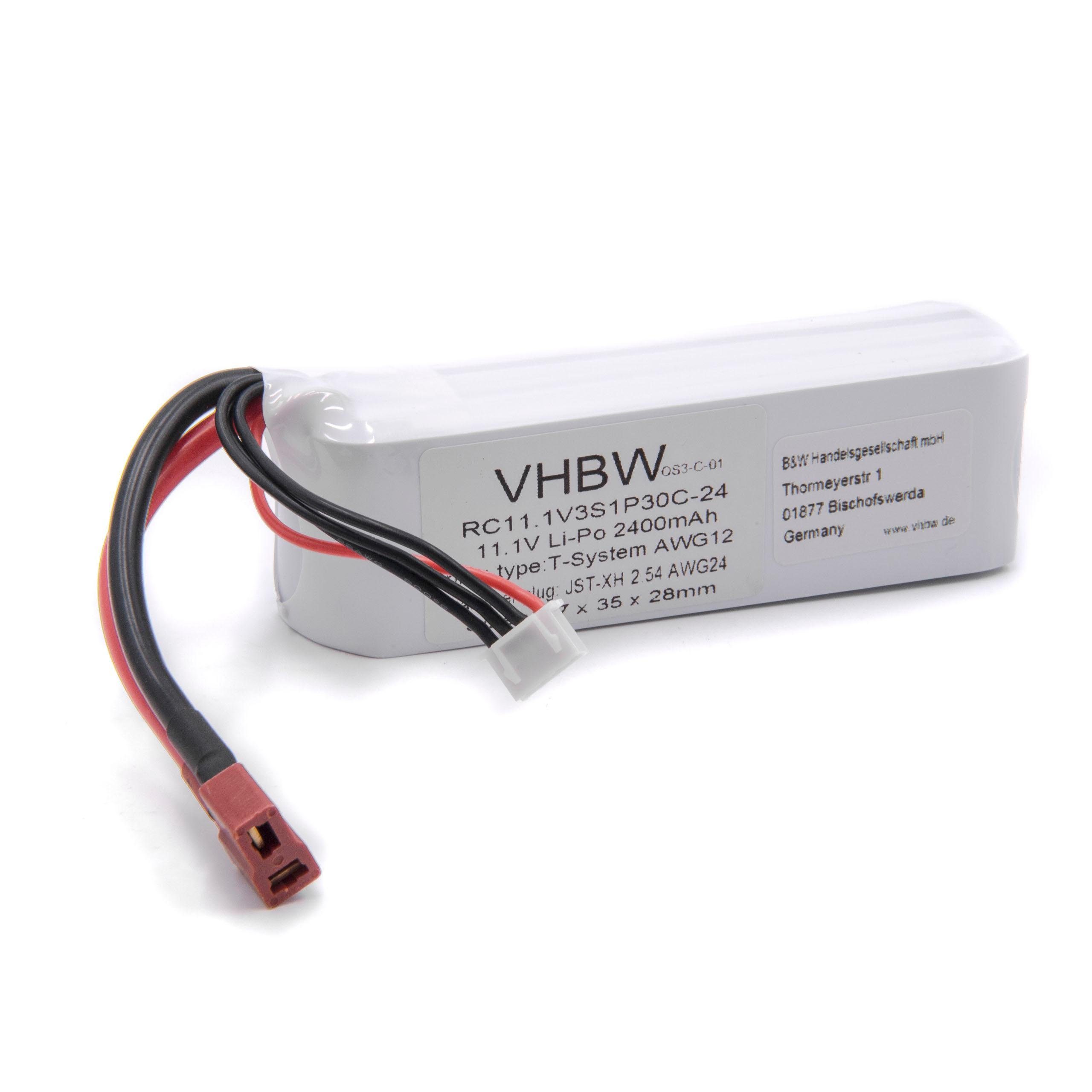 vhbw Akku für Modellbau RC (2400mAh, 11,1V, Li-Polymer) 2400 mAh