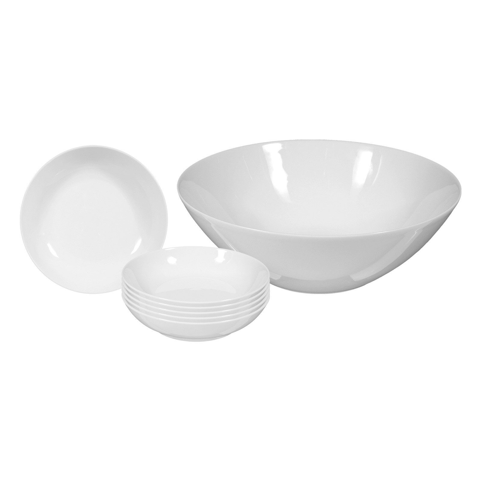 Seltmann Weiden Kombiservice Rondo/Liane Salat-Set 7-tlg. (7-tlg), 6 Personen, Porzellan