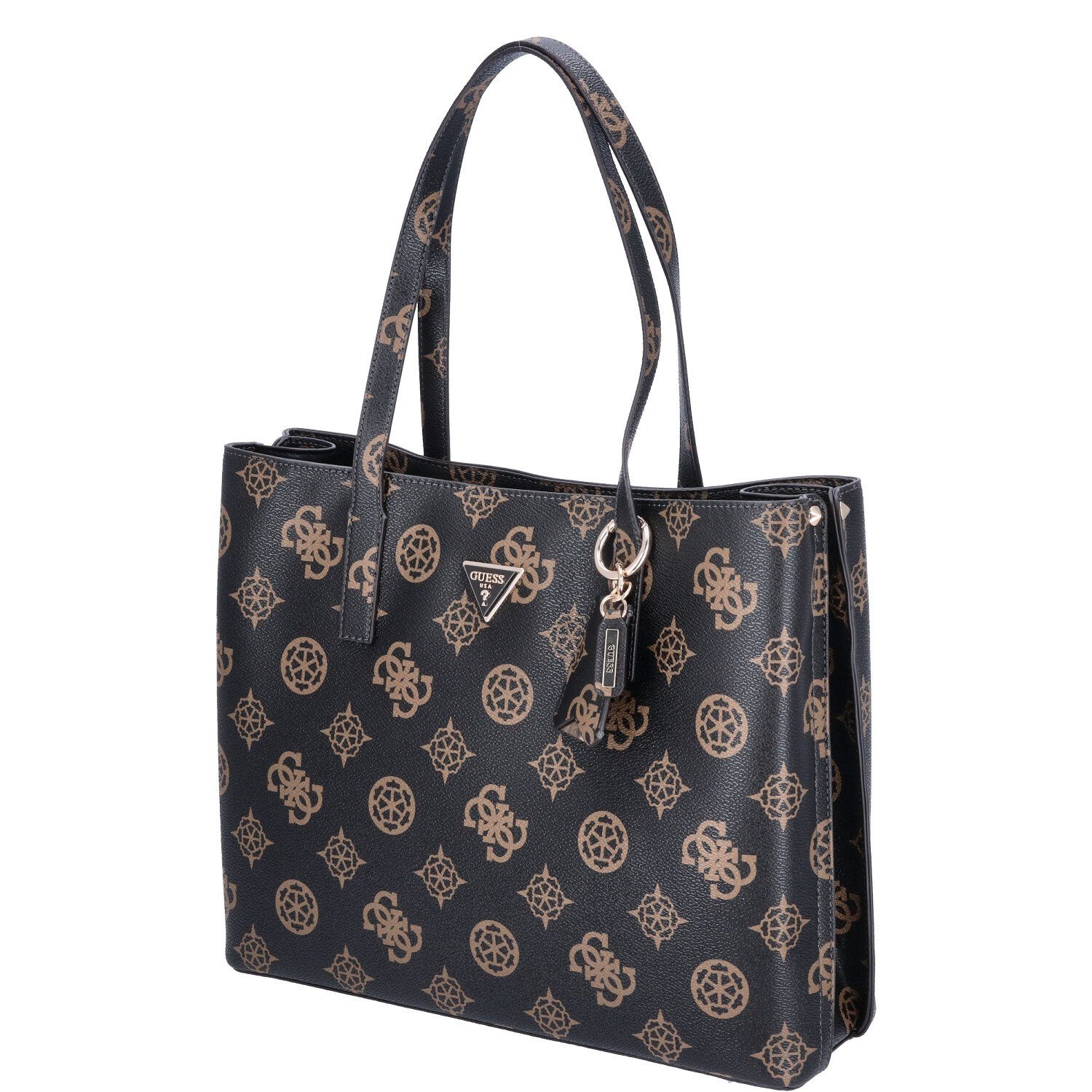 Umhängetasche GUESS Damen Shopper Meridian Mocha Logo