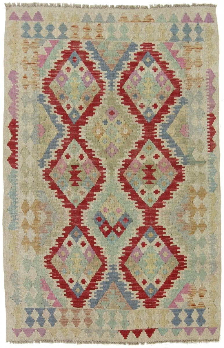 Orientteppich Kelim Afghan 103x153 Handgewebter Orientteppich, Nain Trading, rechteckig, Höhe: 3 mm