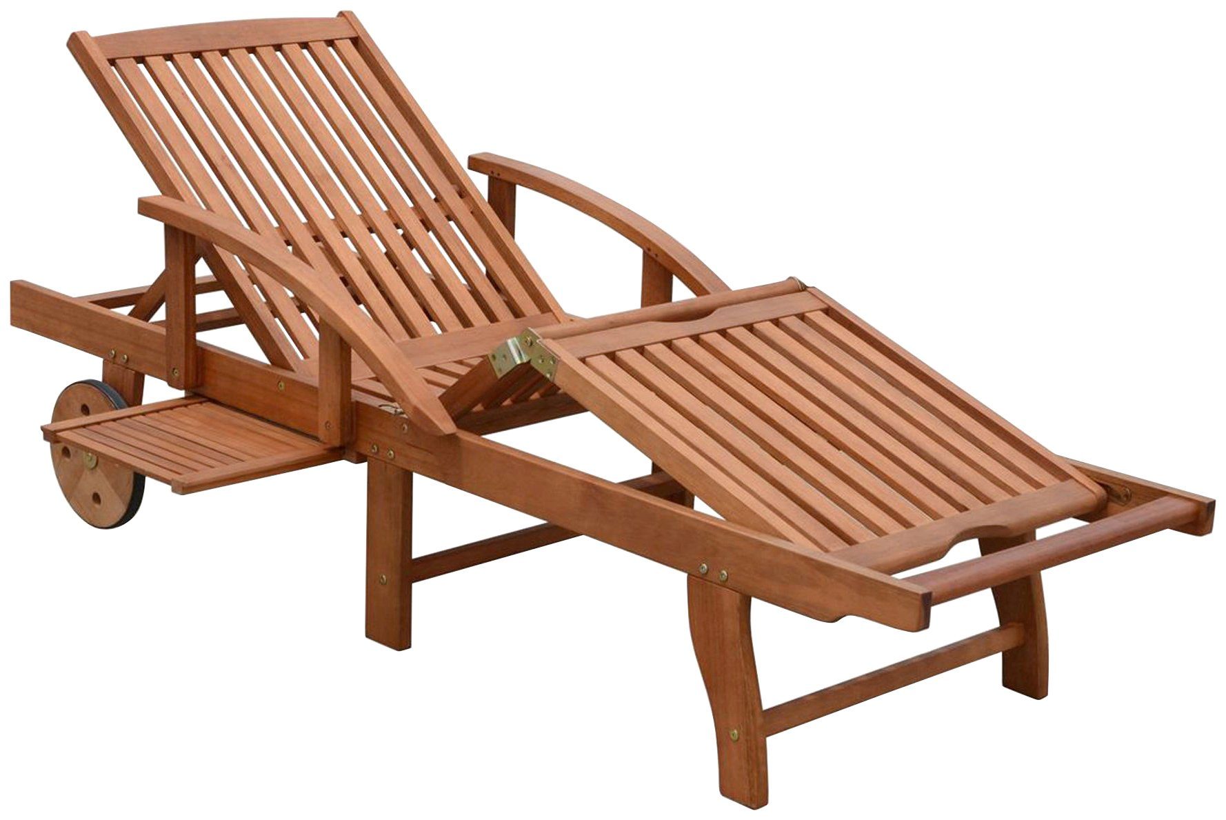 Garden Pleasure Gartenliege Beverly Hills, Eukalyptus, verstellbar