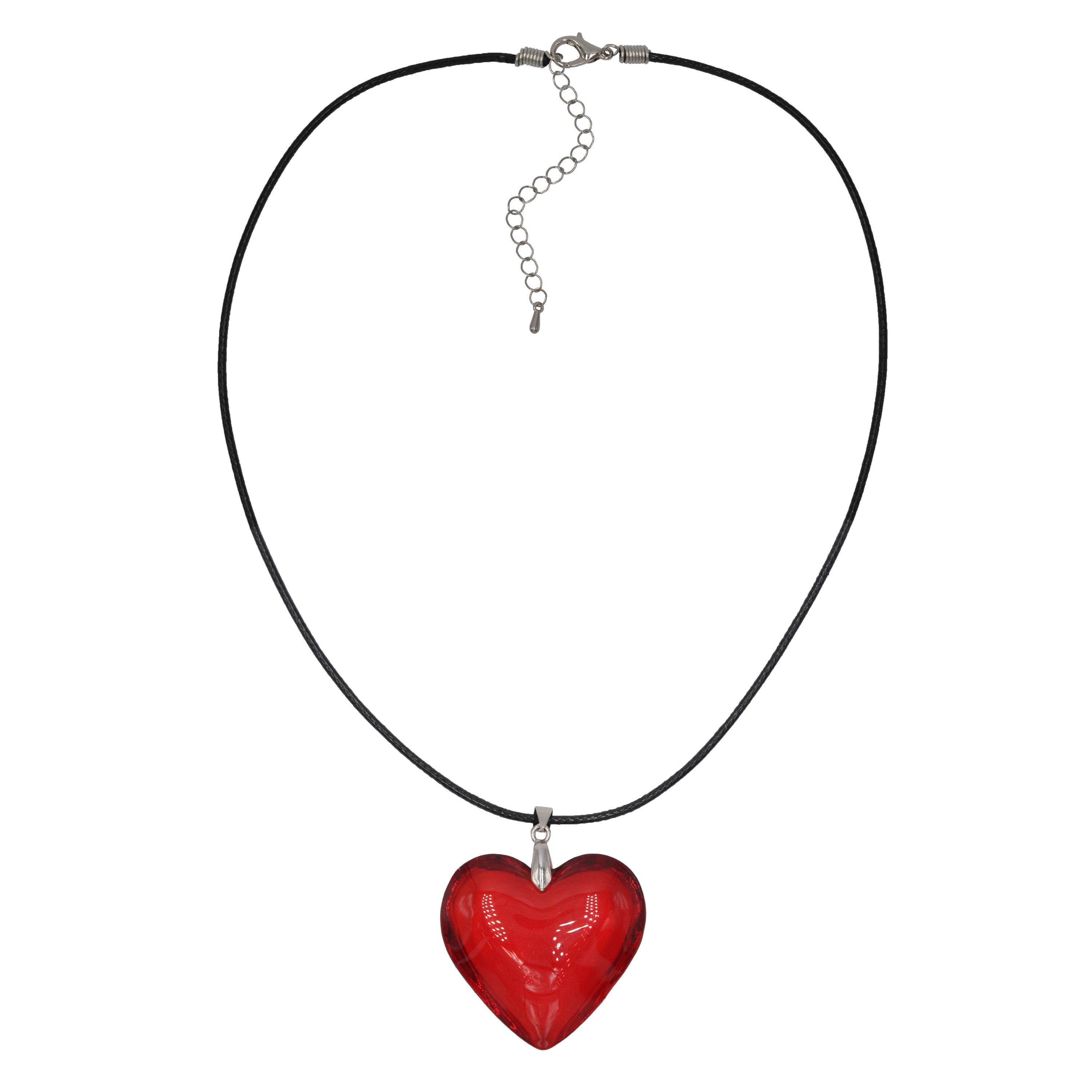 Firetti Herzkette Schmuck Geschenk Transparent red heart