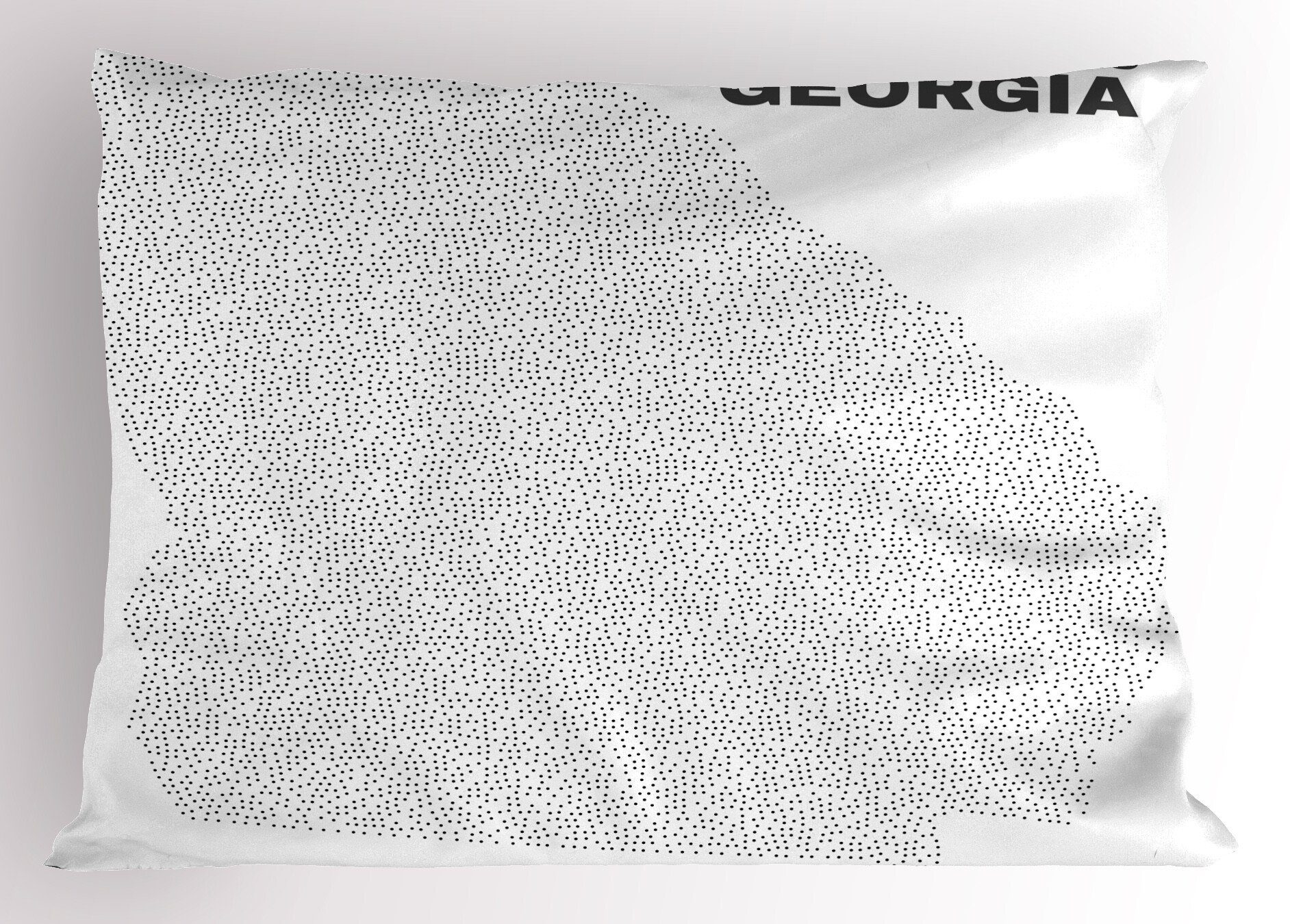 Kissenbezüge Dekorativer Standard King Size Gedruckter Kissenbezug, Abakuhaus (1 Stück), Georgia Typographie und punktierte Karte