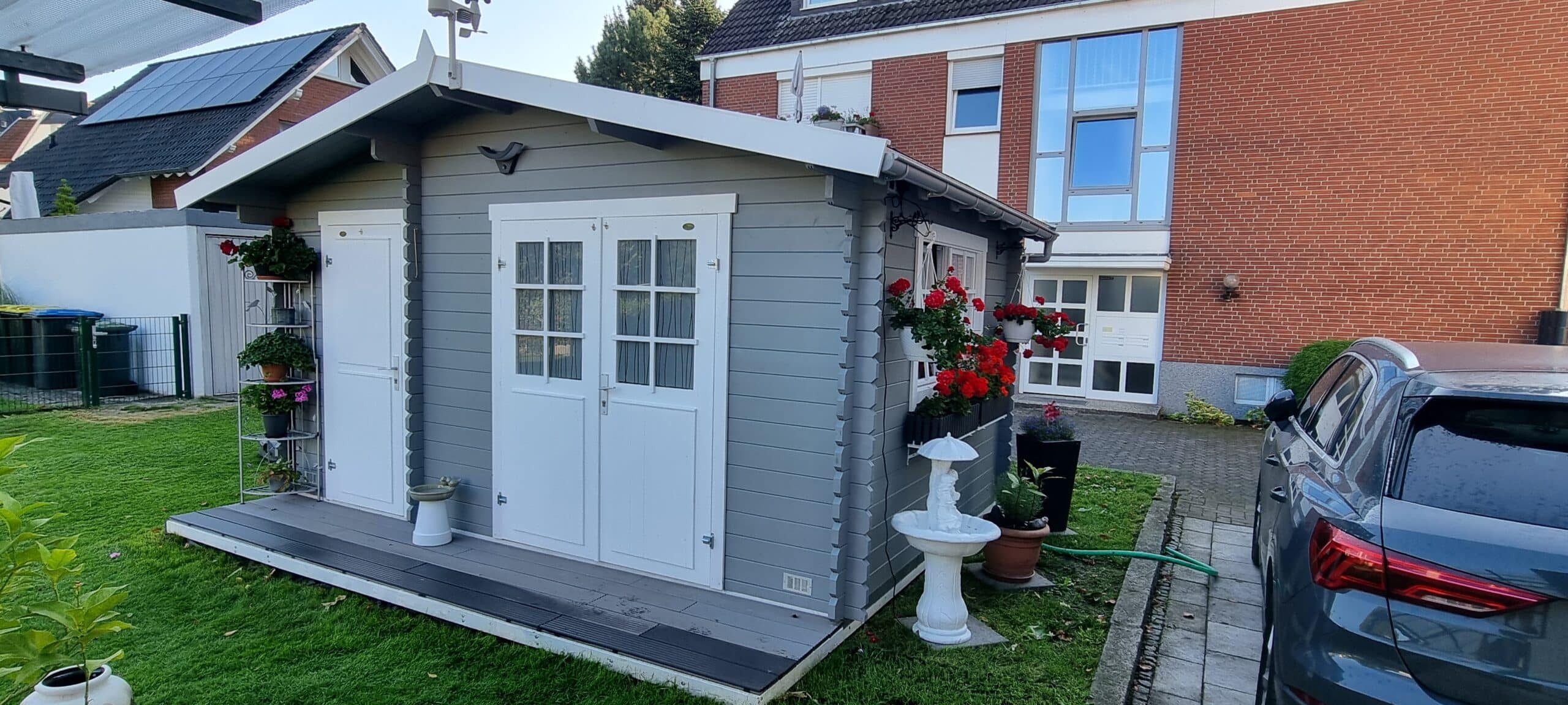 LASITA MAJA Gartenhaus Gartenhaus Blockbohlenhaus Keila 34 mm naturbelassen, BxT: 475.90x350 cm, 34 mm Wandstärke, Einzeltür