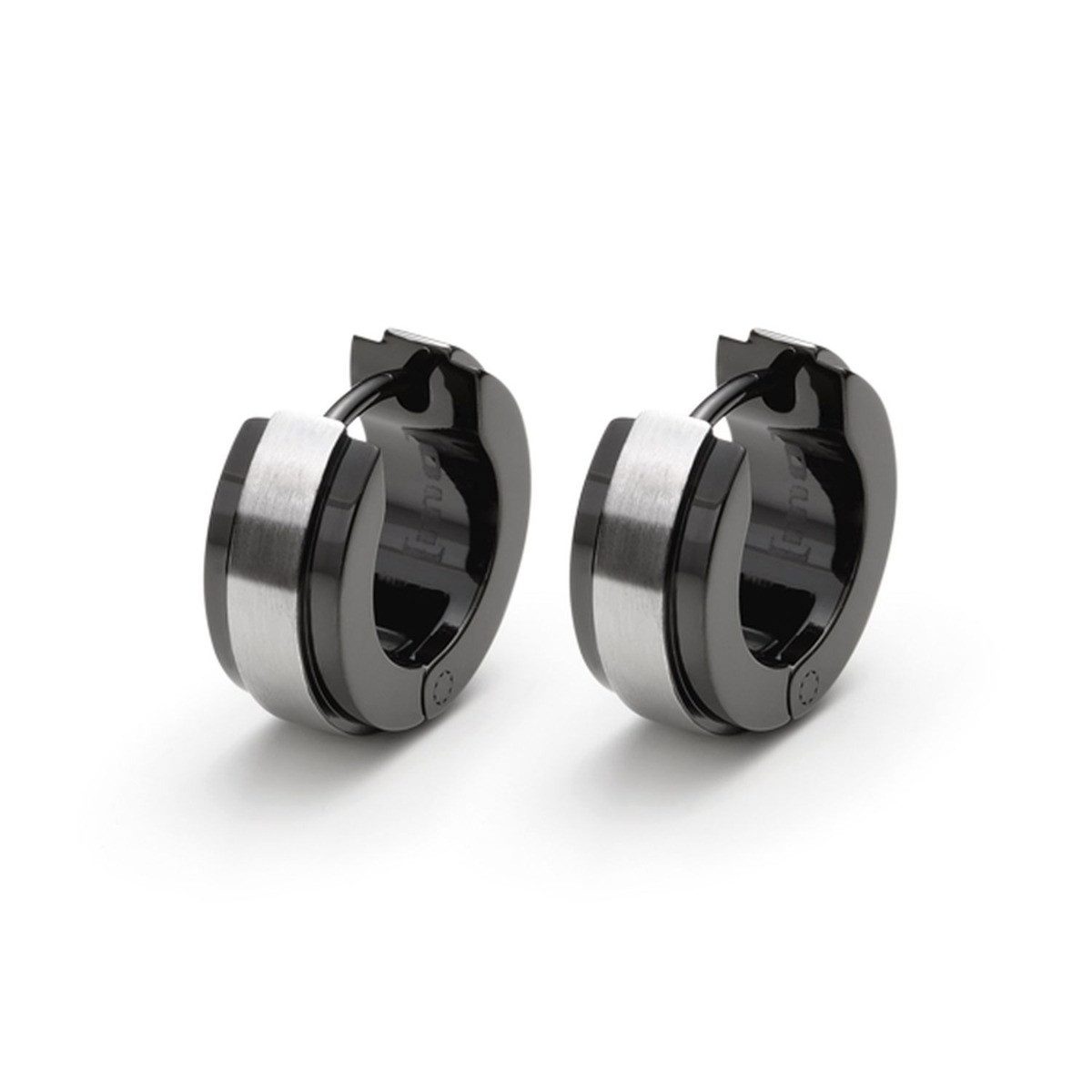 MONOMANIA Paar Creolen Monomania Ohrringe Creolen Herren Business Edelstahl Schwarz 30275