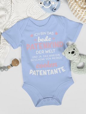 Shirtracer Shirtbody Ich bin das beste Patenkind der Welt weiß/rosa Patentante