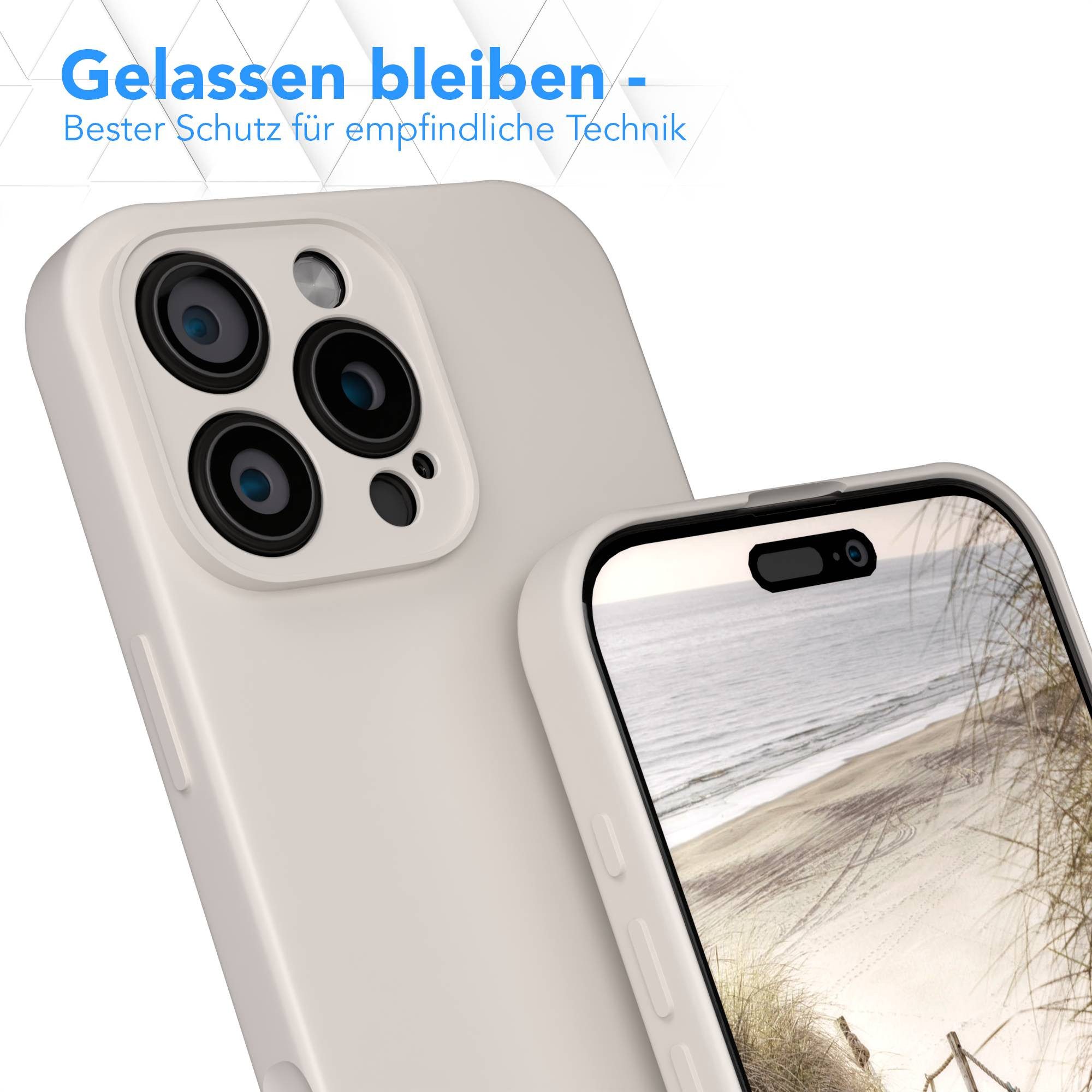 EAZY CASE Handyhülle für Apple iPhone 16 Pro Max Hülle Silikon 6,9 Zoll, Bumper Case Matt Slimcover Silikonschutzhülle elastisch Polarstern – Bild 4 von 5