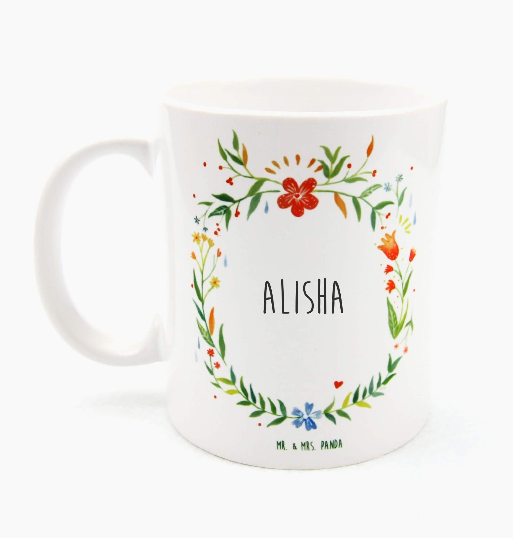Mr. & Mrs. Panda Tasse Alisha - Geschenk, Teetasse, Becher, Büro Tasse, Teebecher, Kaffeetas, Keramik