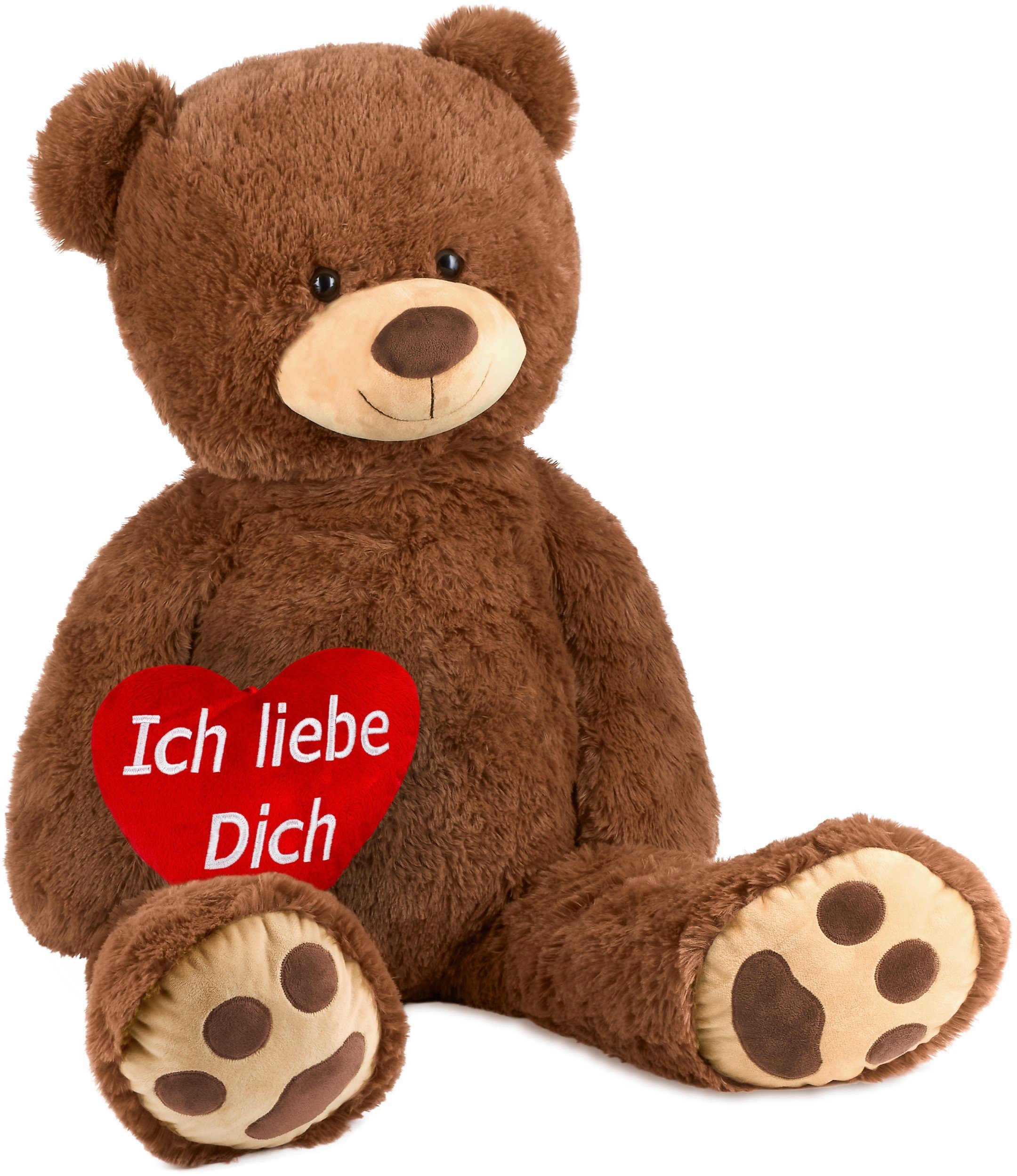 BRUBAKER Kuscheltier XXL Teddybär 100 cm groß mit Herz Ich liebe dich (Vale günstig online kaufen