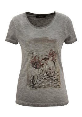 Aniston CASUAL T-Shirt mit Glitzersteinchen verzierter Frontdruck