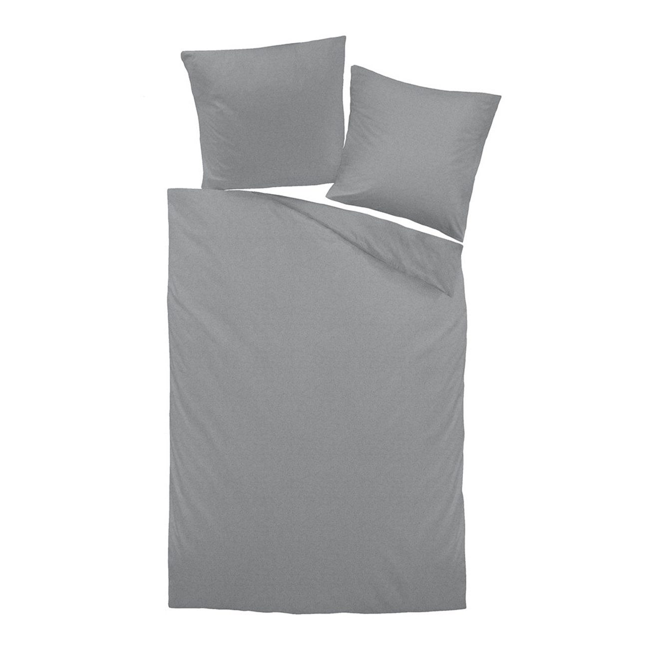 Dormabell Bettwäsche Dormabell Melange Flanell Bettwäsche 5201 grau grün silber 135x200, Flanell, 2 teilig