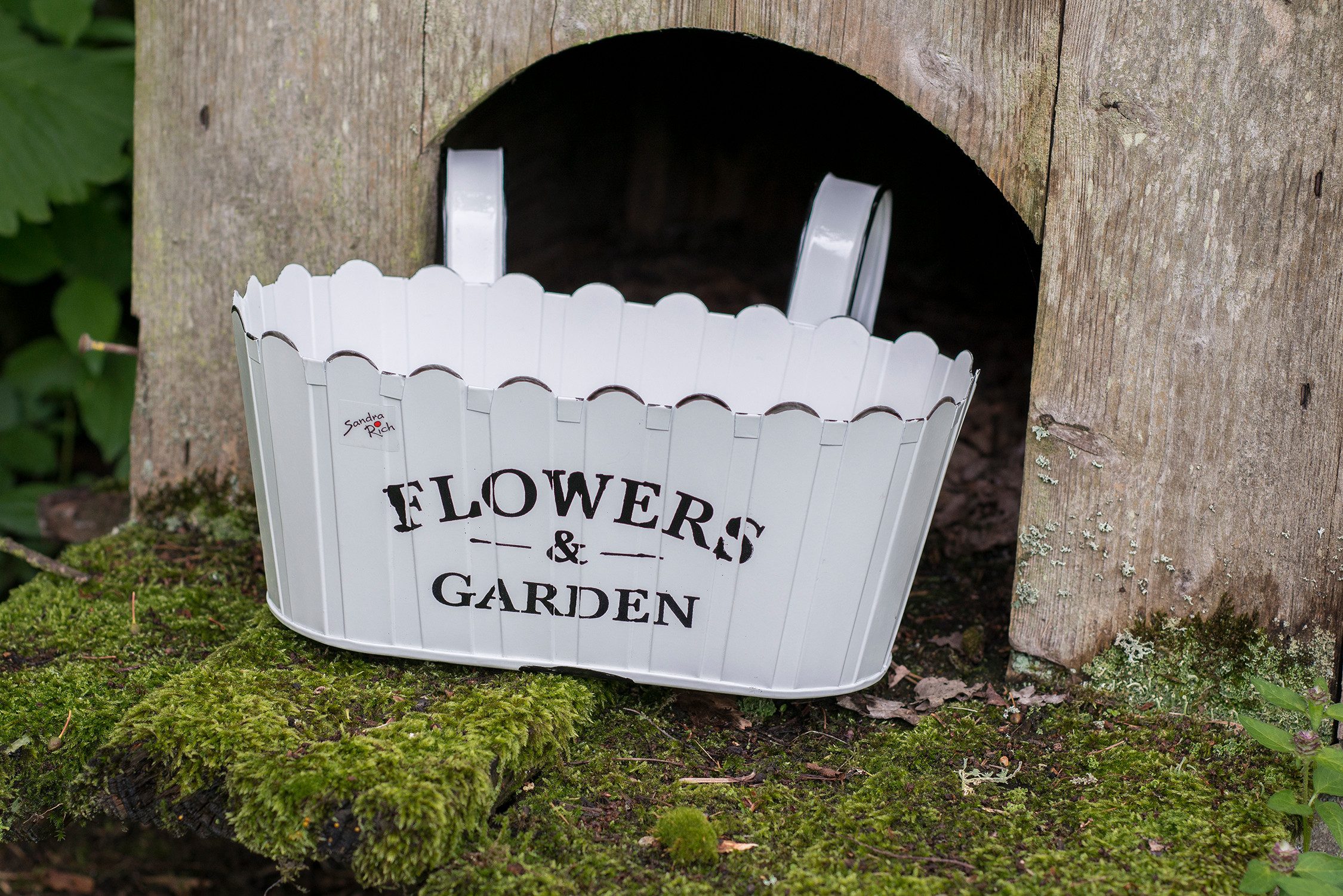 Sandra Rich Jardiniere FLOWERS & GARDEN Jardiniere Blumenkasten zum Aufhängen 28cm weiß