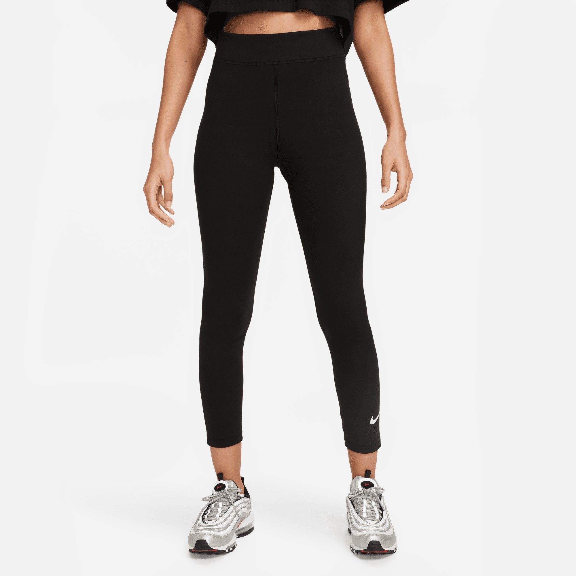 Nike Sportswear Trainingstights W / HR NK CLSC TIGHT BLACK/SAIL NSW LBR