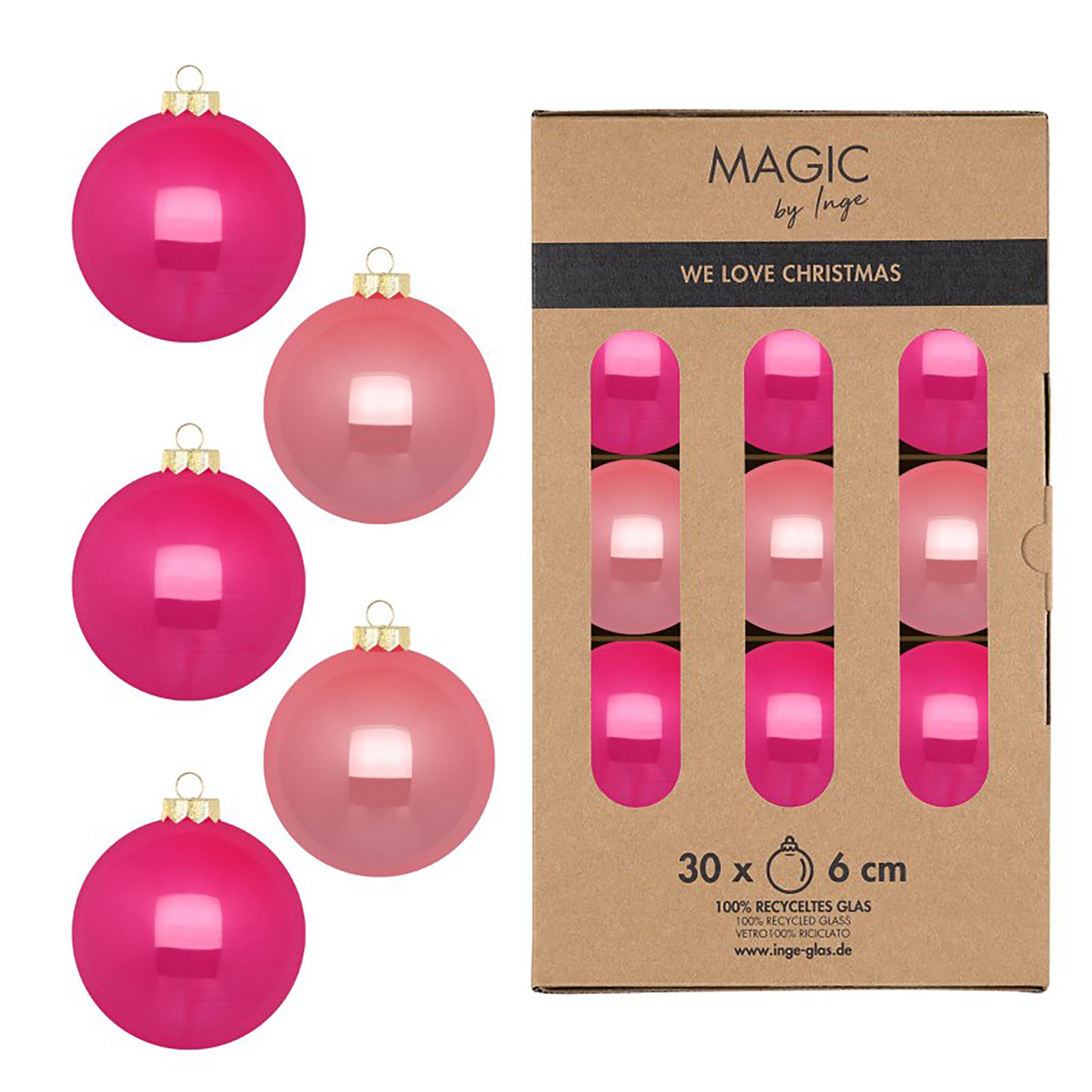 MAGIC by Inge Weihnachtsbaumkugel, Weihnachtskugeln Glas 6cm 30 Stück - Can günstig online kaufen