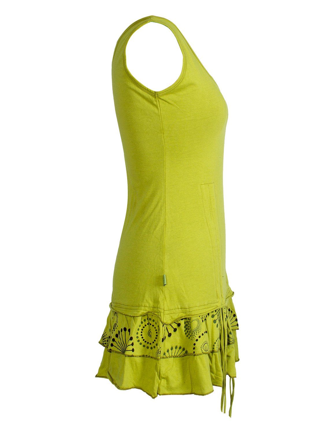 Vishes Tunikakleid Lagen-Look Jersey-Tunika Shirt zum Raffen Hippie, Boho, Goa Style
