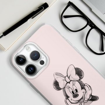 DeinDesign Handyhülle Minnie Mouse Offizielles Lizenzprodukt Disney Minnie Posing Sitting, Apple iPhone 14 Pro Max Silikon Hülle Bumper Case Handy Schutzhülle