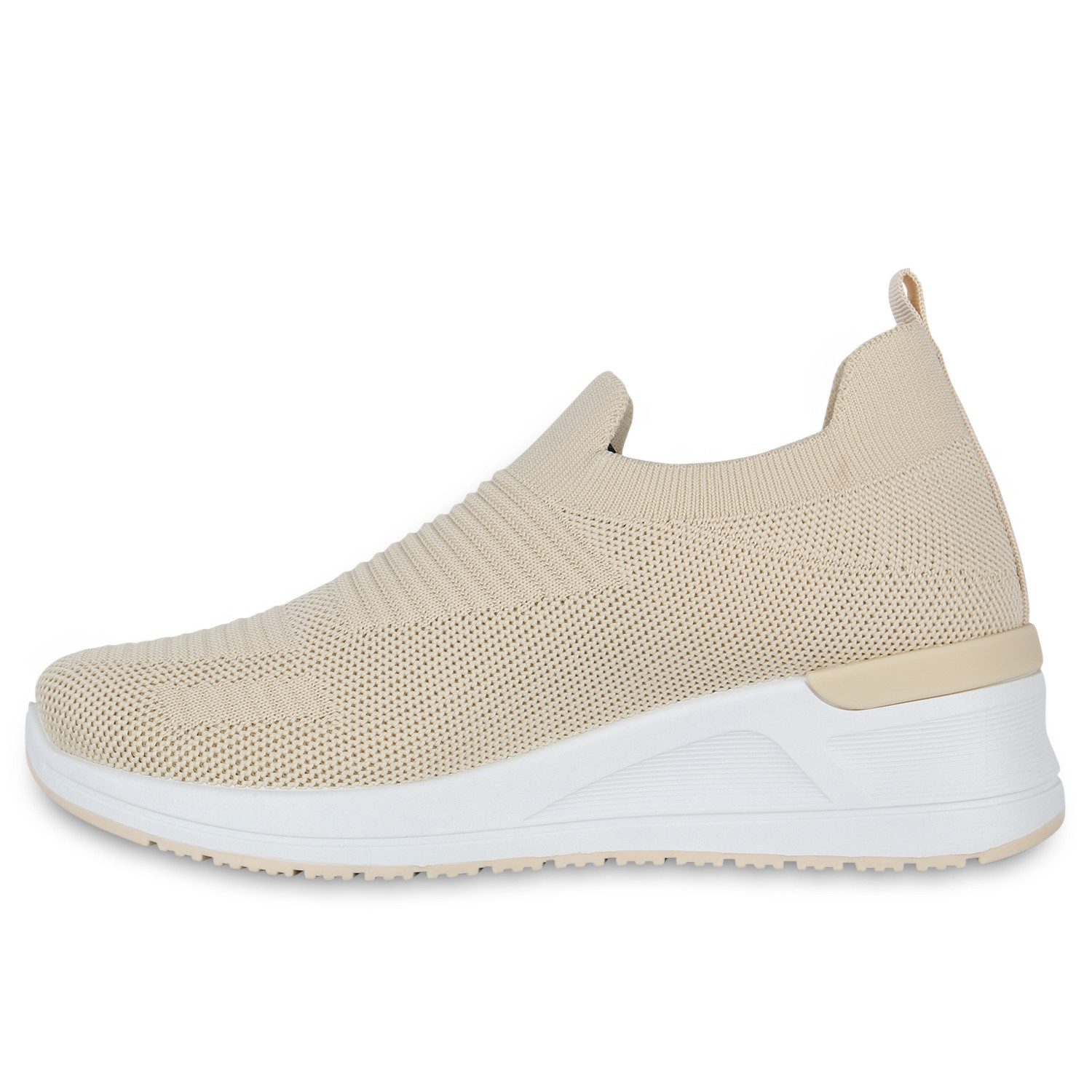 VAN HILL 840955 Wedgesneaker Damen Sneaker Wedges Bequem Strick Keilsneaker günstig online kaufen