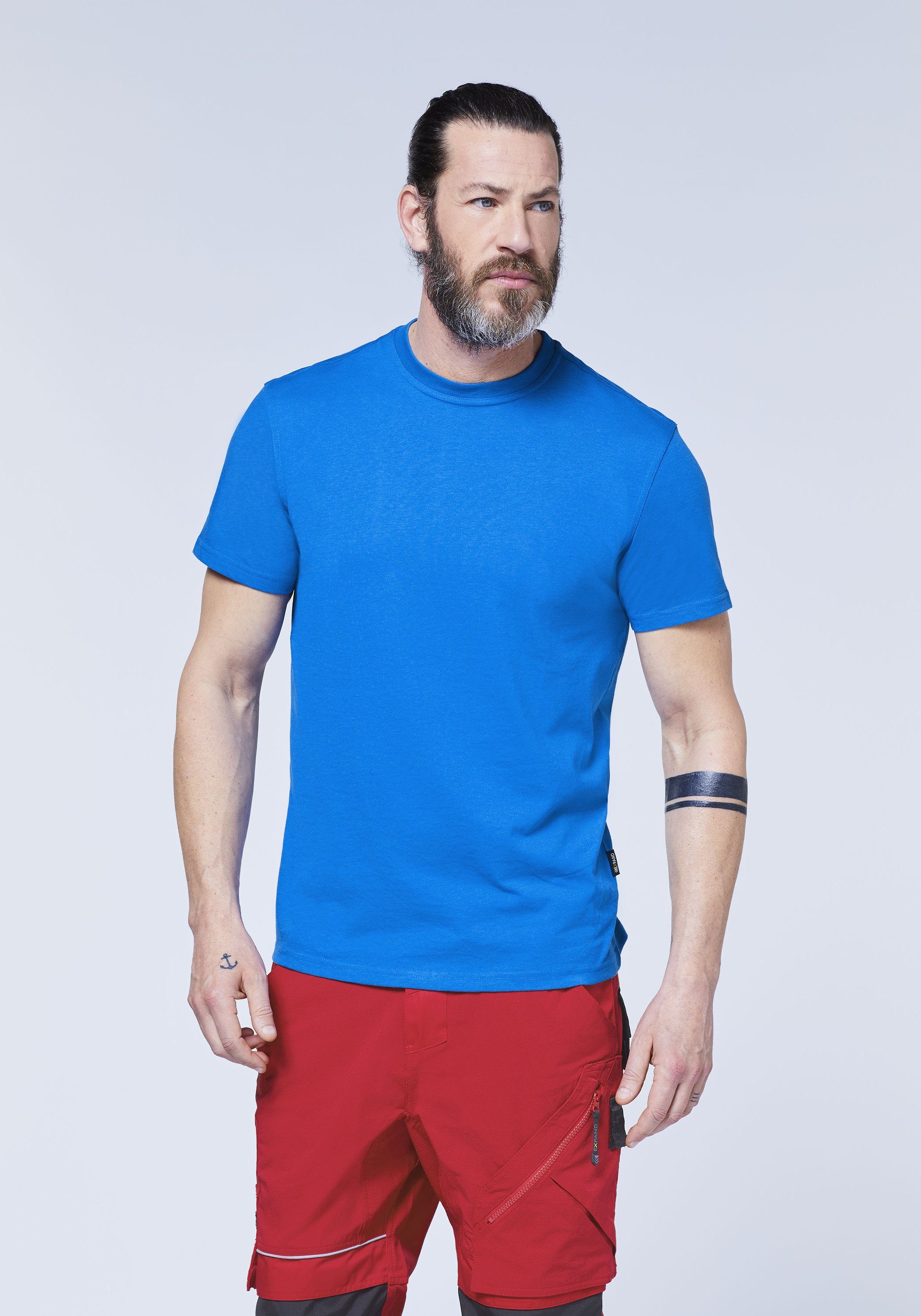 Übergröße T-Shirt royalblau Expand in