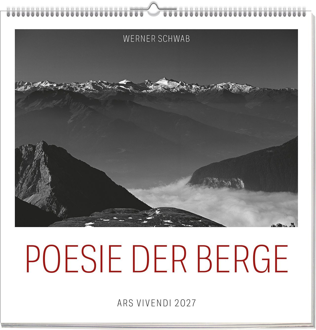 ars vivendi Wandkalender Poesie der Berge 2027